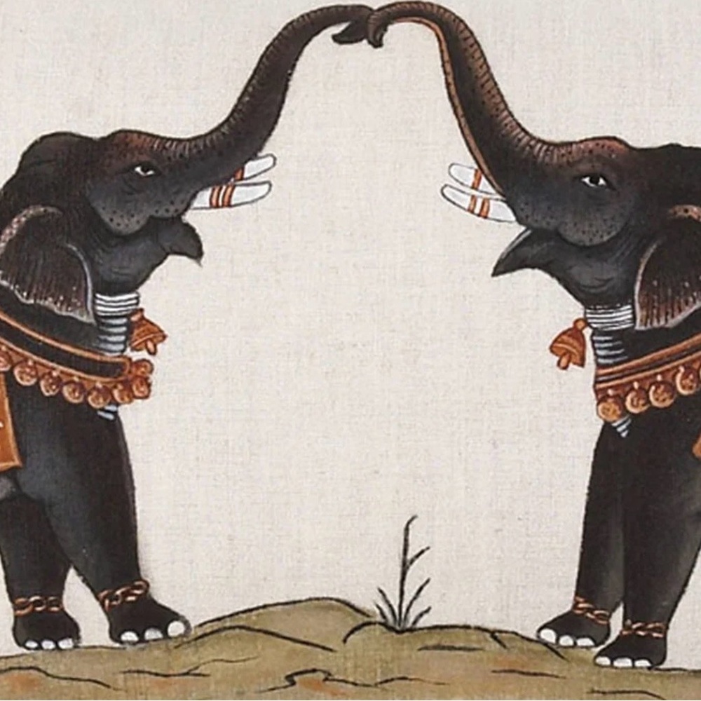 John Robshaw Decorative Elephant Pillow Cover 12 x 18” - Picture 2 of 9